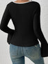 'Gwyneira' Ribbed Knit Sweater T-Shirt - Celes Fashion